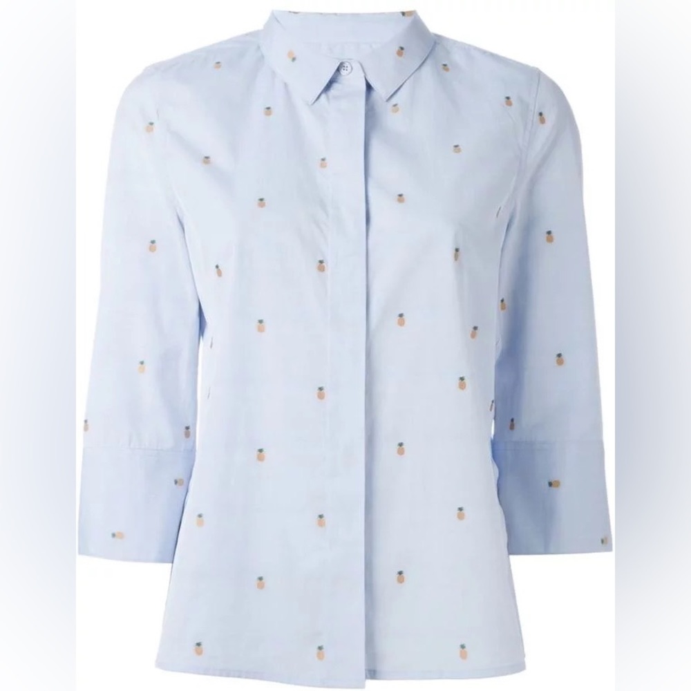 Equipment embroidered pineapple shirt